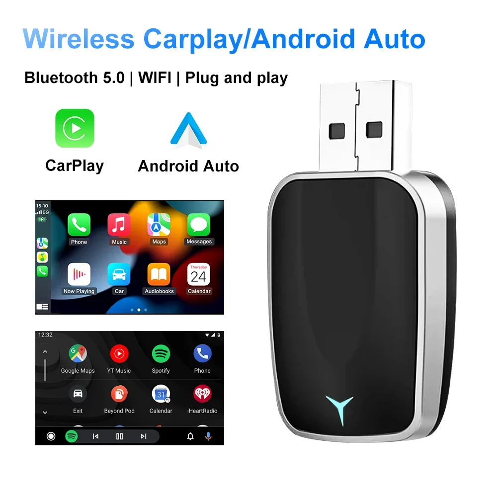 Smartwatch Universal - 2025년형 유선 CarPlay를 무선 CarPlay로 변환하는