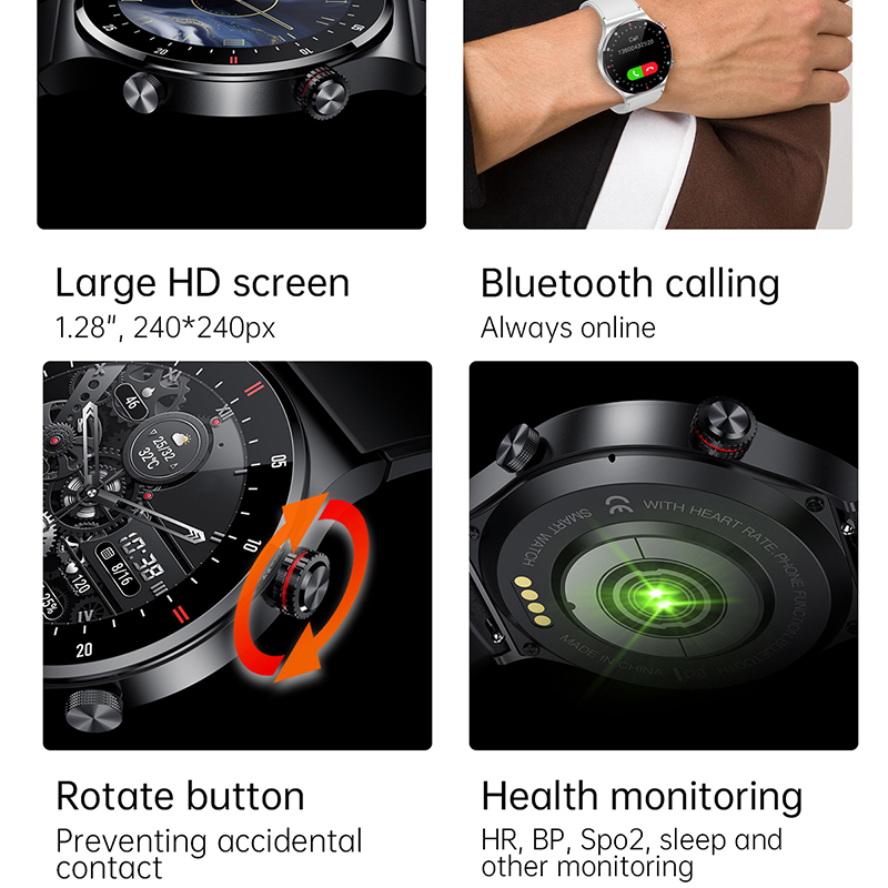 ECG+PPG 블루투스 통화 스마트워치 남성용 2025 - Smartwatch Face 리뷰 및 가격