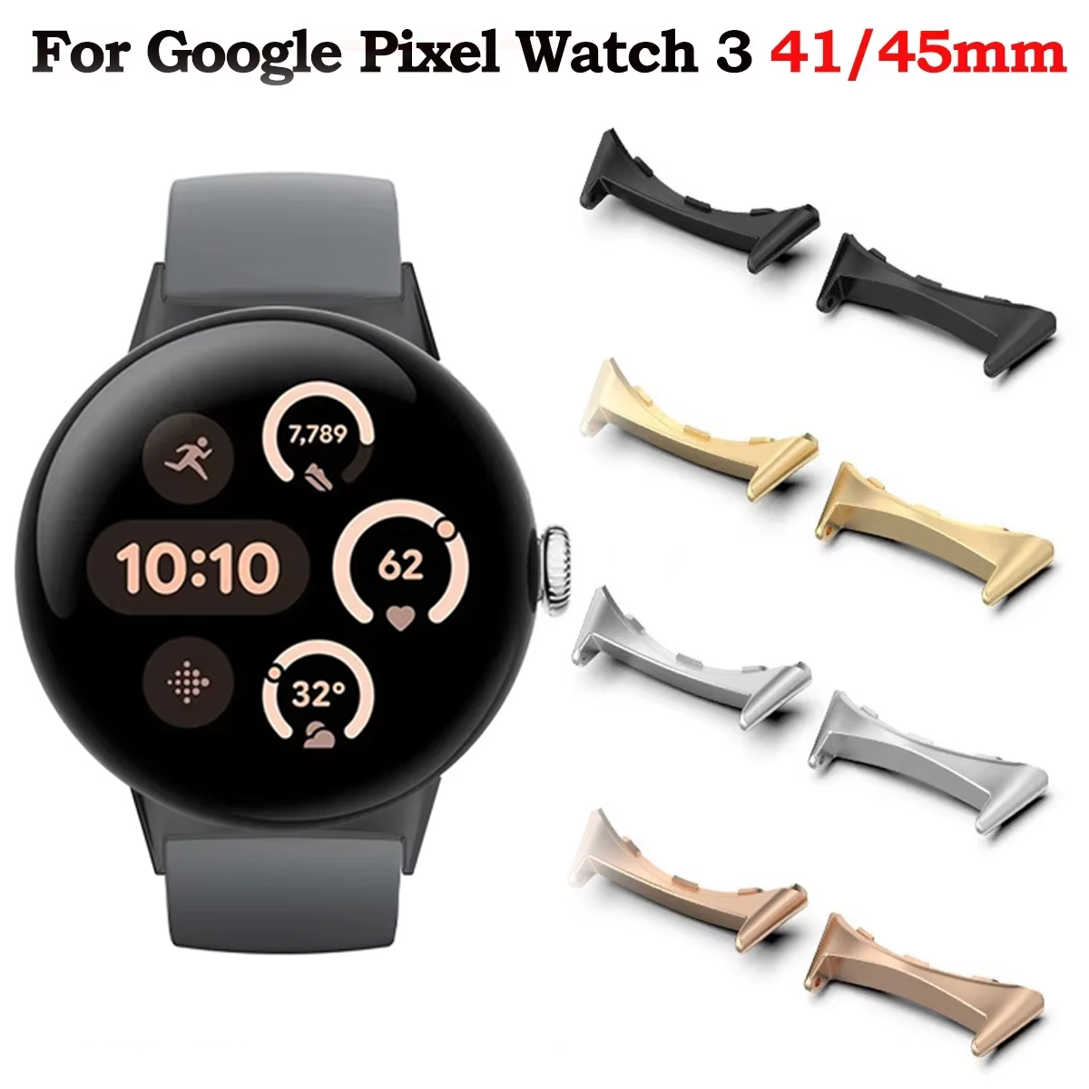 시계 스트랩 커넥터 어댑터, 구글 픽셀 워치 3, 41 - Smartwatch Watch Accessories 리뷰 및 가격