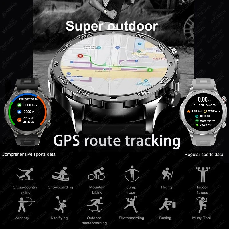 새로운 GPS 트랙 스마트워치 남성용 AMOLED HD - Smartwatch Face 리뷰 및 가격