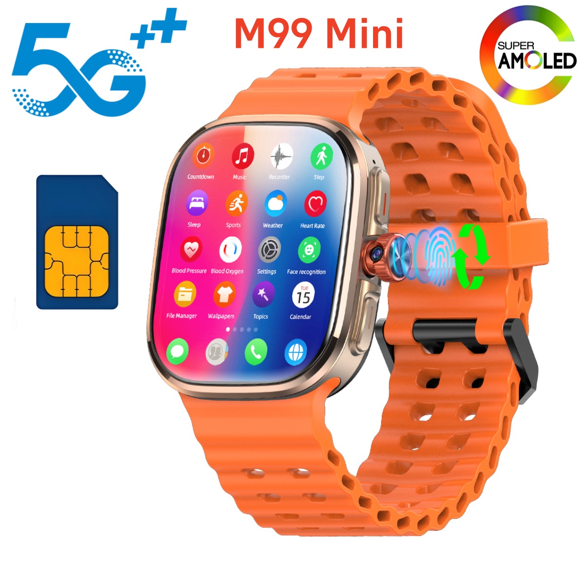 M99 미니 스마트워치 5G 안드로이드 13.0 2.2 - Smartwatch Face 리뷰 및 가격