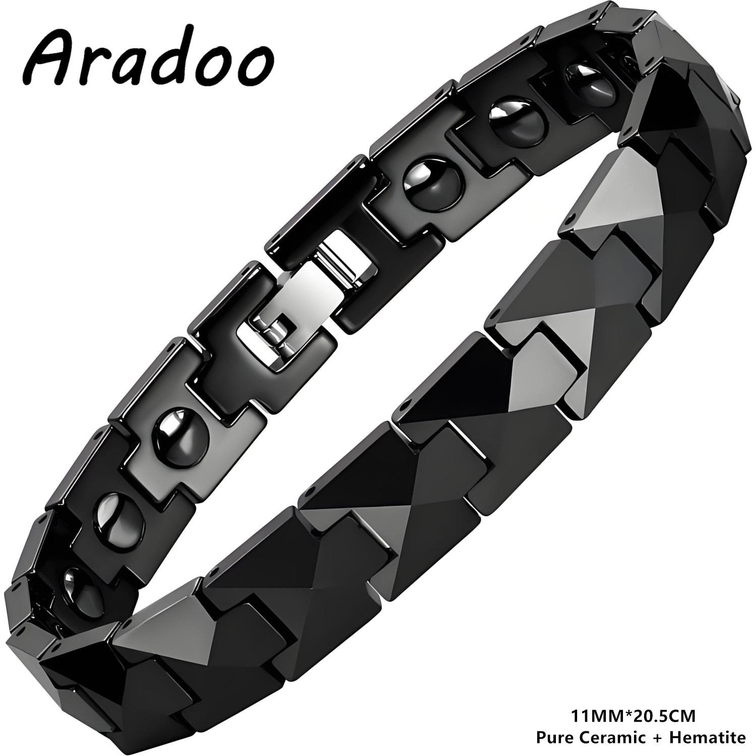 ARADOO 프리미엄 세라믹 팔찌 피라미드 모양의 디자 - Ceramic Link Bracelet 리뷰 및 가격